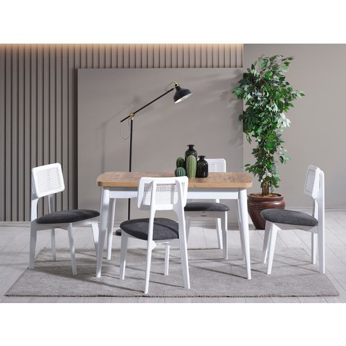 Milla - White, Natural White
Natural Extendable Dining Table & Chairs Set (4 Pieces) slika 2