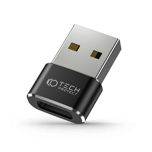 TECH-PROTECT ULTRABOOST ADAPTER USB NA TYPE-C CRNI slika 1