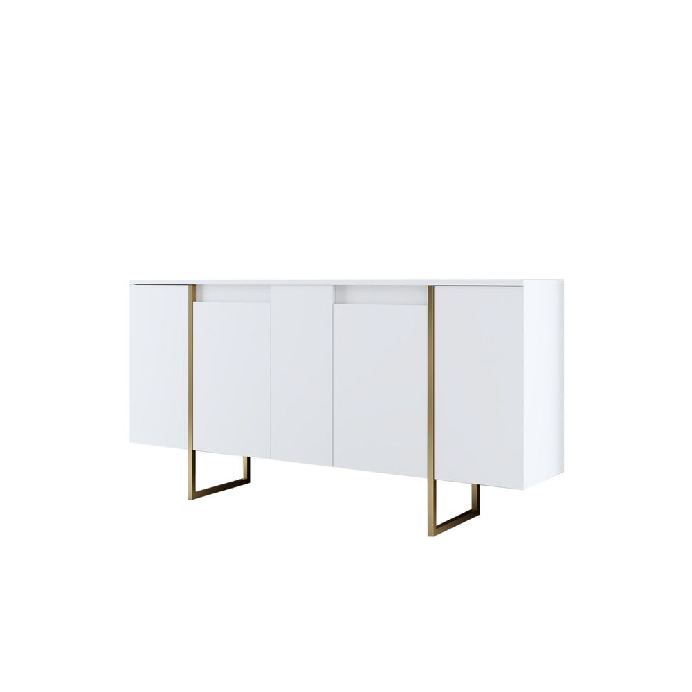 Luxe Konzolni Sto - Bijeli sa Zlatnim Detaljima slika 9