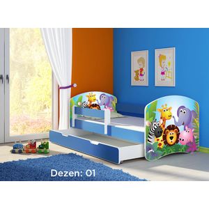 Deciji krevet ACMA II 160x80 F + dusek 6 cm BLUE1