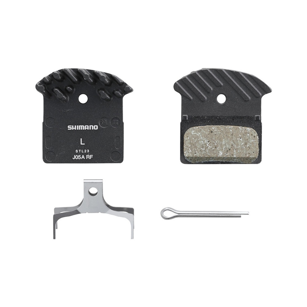 Pločice za disk Shimano Resin Pad W/ Fin (J05A-RF) sa oprugom i razdvojenim iglom slika 2
