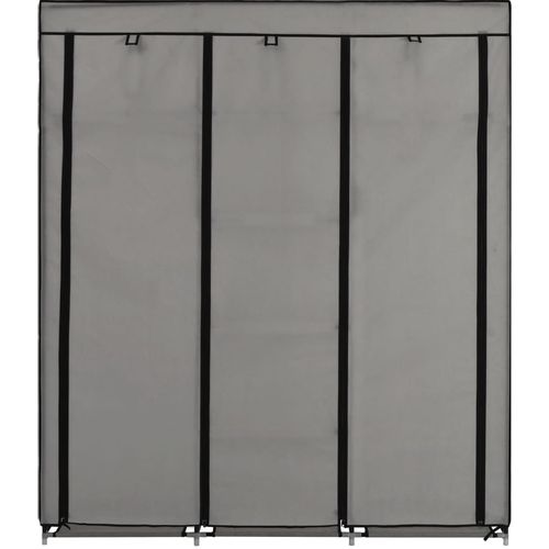 282456 Wardrobe with Compartments and Rods Grey 150x45x175 cm Fabric slika 35