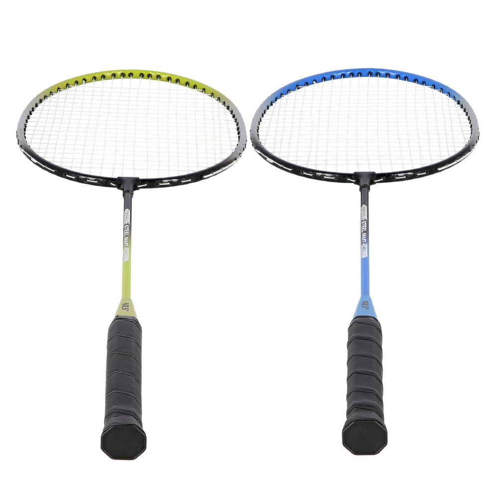 Nrz014 čelični / badminton set 4 rakete + 3 lopte za loptice + mreža 195x22cm + navlaka nils slika 4