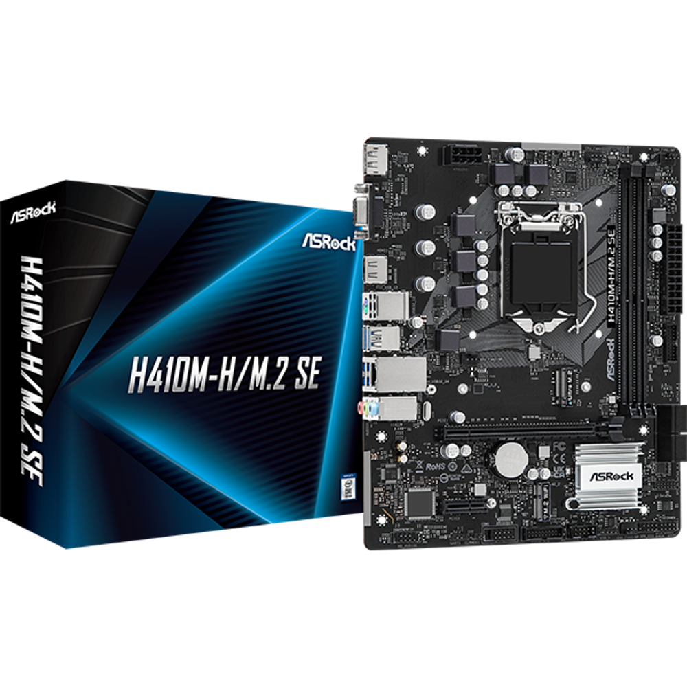 ASROCK MB H410M-H/M.2 SEIntel H370; LGA1200; 2xDDR44xSATA3; M.2; DP; HDMI; mATX; slika 1