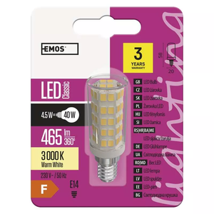 Emos LED sijalica Classic JC A++ 4.5W E14 WW ZQ9140