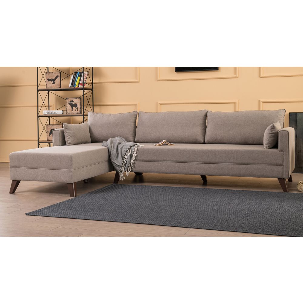 Bella ugaona sofa Lijevi 1 - krem boja slika 3