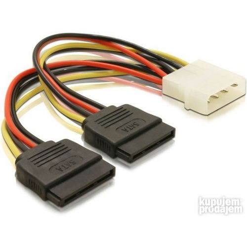 Kabl NEWMB NAPAJANJE Interni Y Racva SATA 0.15m N-YC07 (Molex na 2x SATA) slika 1