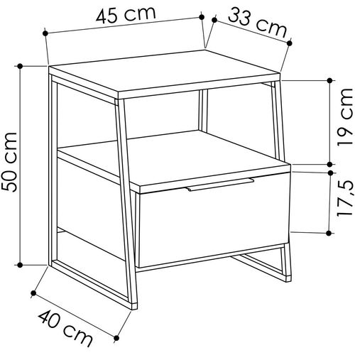 Pal - Light Mocha Light Mocha Nightstand slika 4