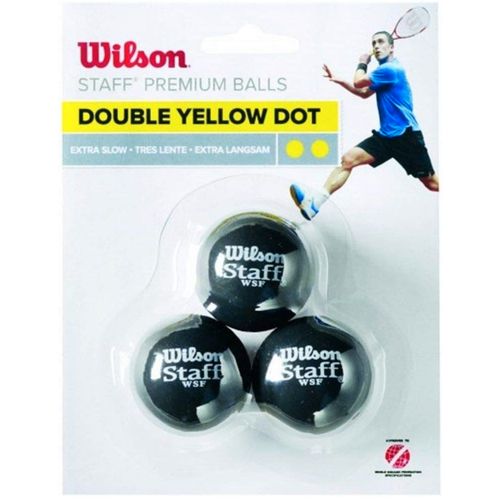 Wilson staff squash yellow dot 3 pack ball wrt618300 slika 1