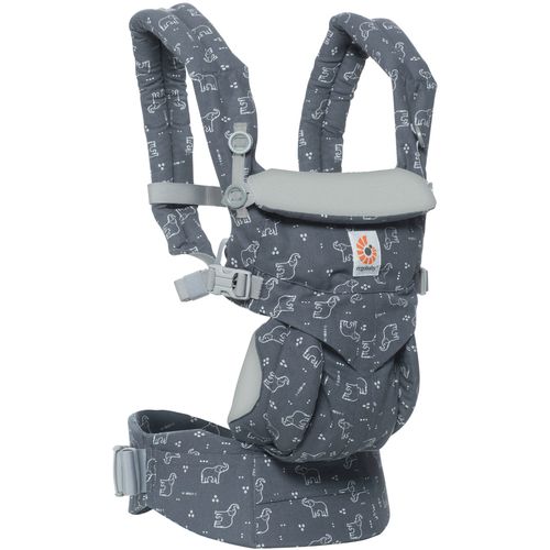 Ergobaby Omni 360 nosiljka Siva sa slonićima slika 3