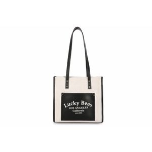 Lucky Bees Ženski torbica LUNA crna i krem boja, 376 - Black