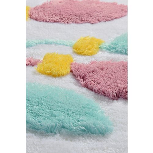 Colourful Cotton Kupaonski tepih akrilni (2 komada), Rüya - White slika 4