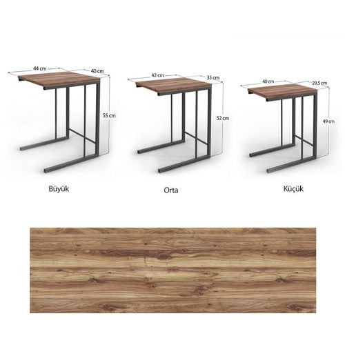 GGMBCZNG0001  Oak
Grey Nesting Table (3 Pieces) slika 5