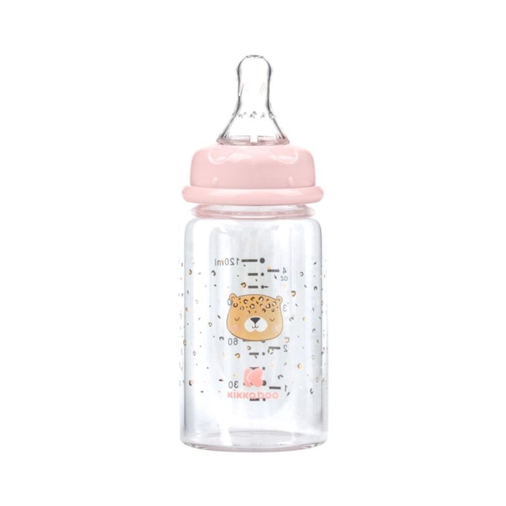 Kikka Boo Staklena flašica Savanna 120ml 0+ Pink slika 2