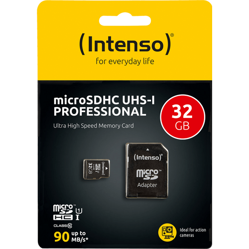 (Intenso) Micro SDHC/SDXC kartica 32GB Class 10, UHS-I +adapter, Pro - MicroSD 32GB Class10 UHS-I Pro slika 1