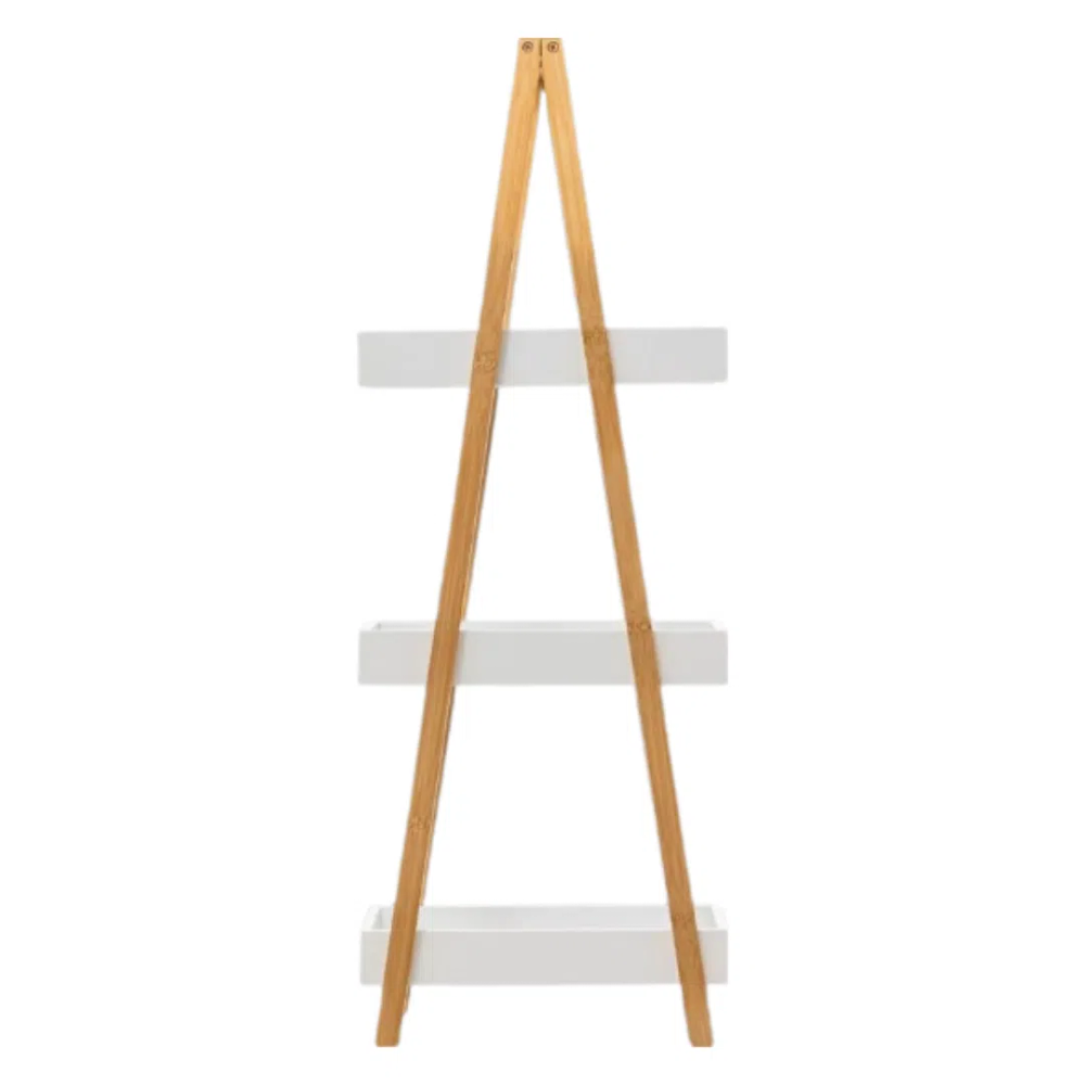 Five stalak sa 3 police Natureo, 30 x 18 x 82 cm, MDF, bijeli slika 1