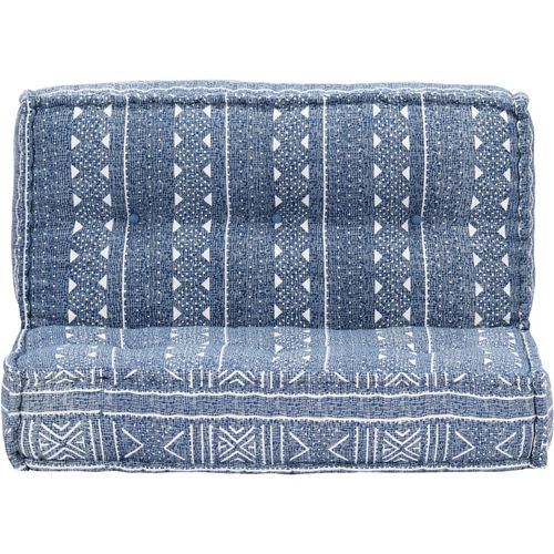 283796 Pouffe 100x100x20 cm Indigo Fabric slika 32