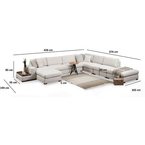 Ugaona Sofa Loop 11 Beige slika 7