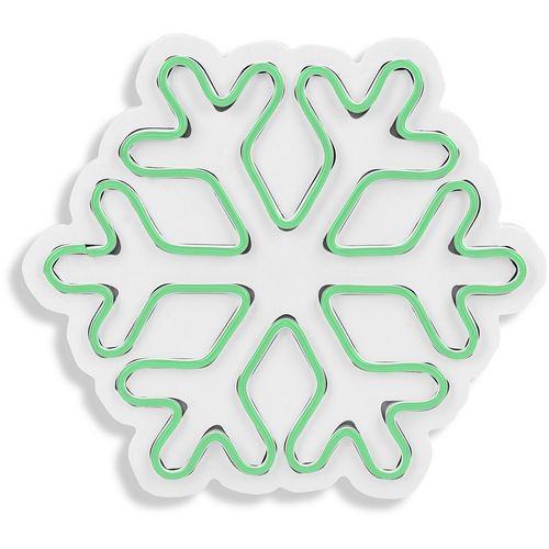 Wallity Ukrasna plastična LED rasvjeta, Snowflake - Green slika 15