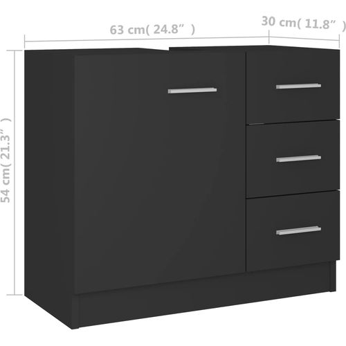 Ormarić za umivaonik sivi 63 x 30 x 54 cm od iverice slika 33