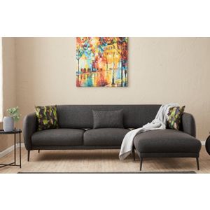 Atelier Del Sofa Kutna garnitura na razvlačenje, Antracit, Venus R - Anthracite