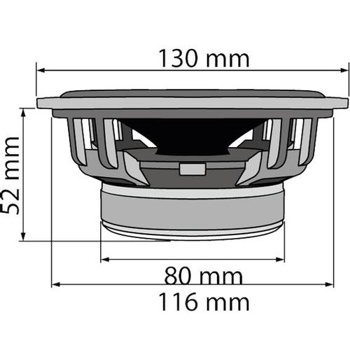 SAL Auto zvučnici 130mm 2x75W - CX 504 slika 2