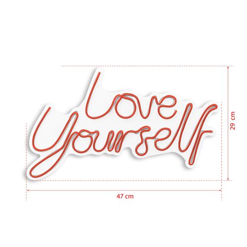 Wallity Zidna LED dekoracija, Love Yourself - Red slika 8