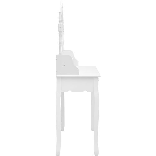 Toaletni stolić sa stolcem bijeli 75x69x140 cm drvo paulovnije slika 26