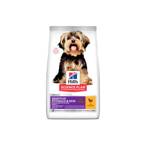 Hill's™ Science Plan Pas Sensitive Skin & Stomach Adult Small&Mini s Piletinom, 3 kg slika 1