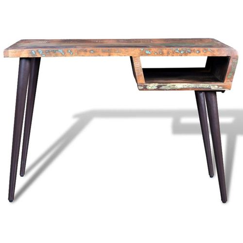 Radni stol od obnovljenog drva sa željeznim nogama slika 7