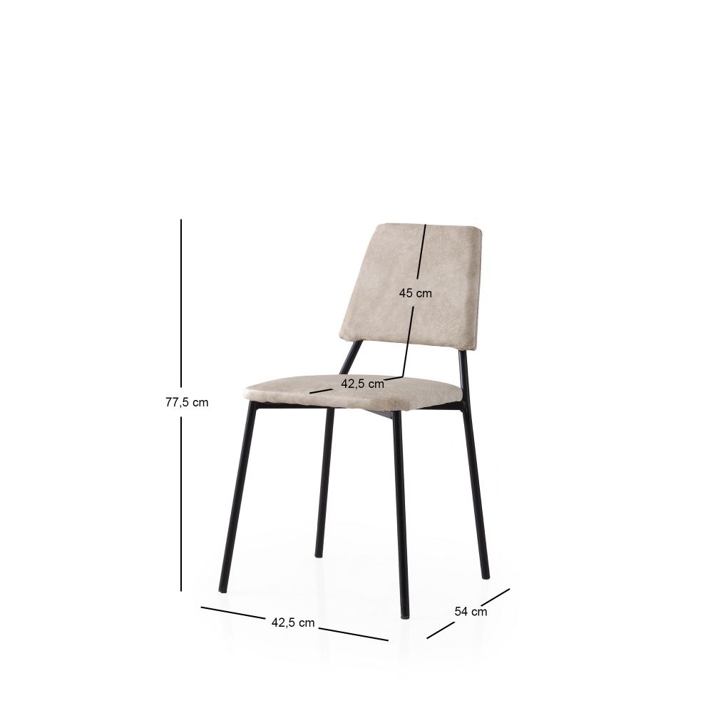 Lıma - 4551 V2 Crni Ecru Set Stolica (2 Komada) slika 4