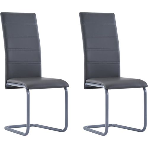 Konzolne blagovaonske stolice od umjetne kože 2 kom sive slika 27