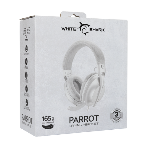 White Shark HEADSET GH-2440 PARROT Bijelo/Sive slika 10