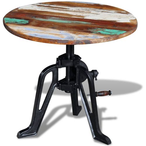 Bočni stolić 60 x (42-63) cm obnovljeno drvo i lijevano željezo slika 68