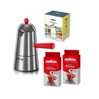 Lavazza moka kafetijera  Carmencita Pop + Lavazza Qualita Rossa mljevena  kava 2 x 250 g