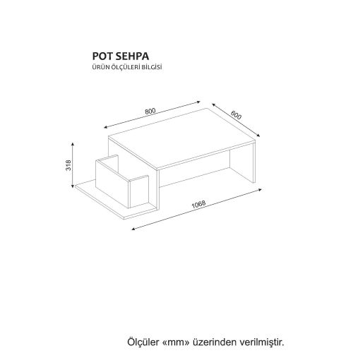 Pot - White, Walnut White
Walnut Coffee Table slika 3