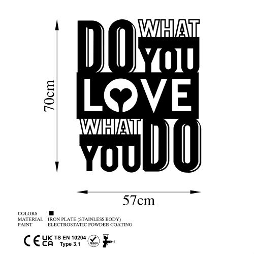 Wallity Metalna zidna dekoracija, What Do You Love slika 5