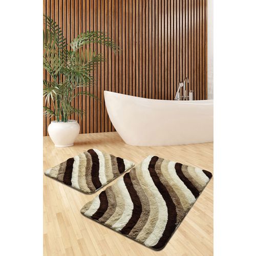 Colorful - Beige Multicolor Acrylic Bathmat Set (2 Pieces) slika 1