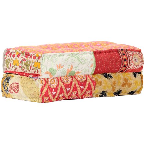 283792 Pouffe 100x100x20 cm Patchwork Fabric slika 13