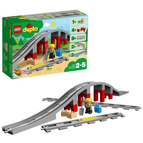 Set za Igru Vozila Lego DUPLO 10872 Train rails and bridge 26 Dijelovi slika 1