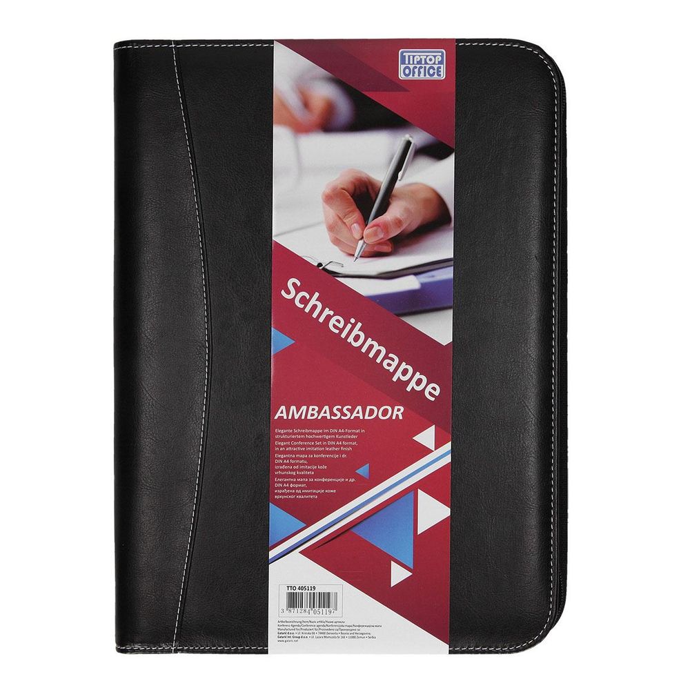 TipTop Office Mapa za Dokumenta Ambassador, A4, Crna slika 1