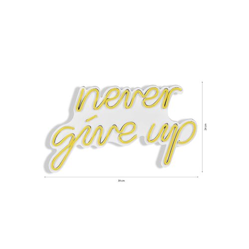 Wallity Ukrasna plastična LED rasvjeta, Never Give Up - Yellow slika 8