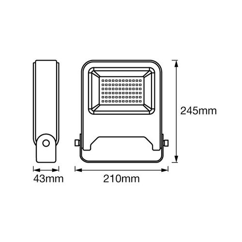 LEDVANCE LED reflek EnduraFlood 50W 4000k t. siva slika 5