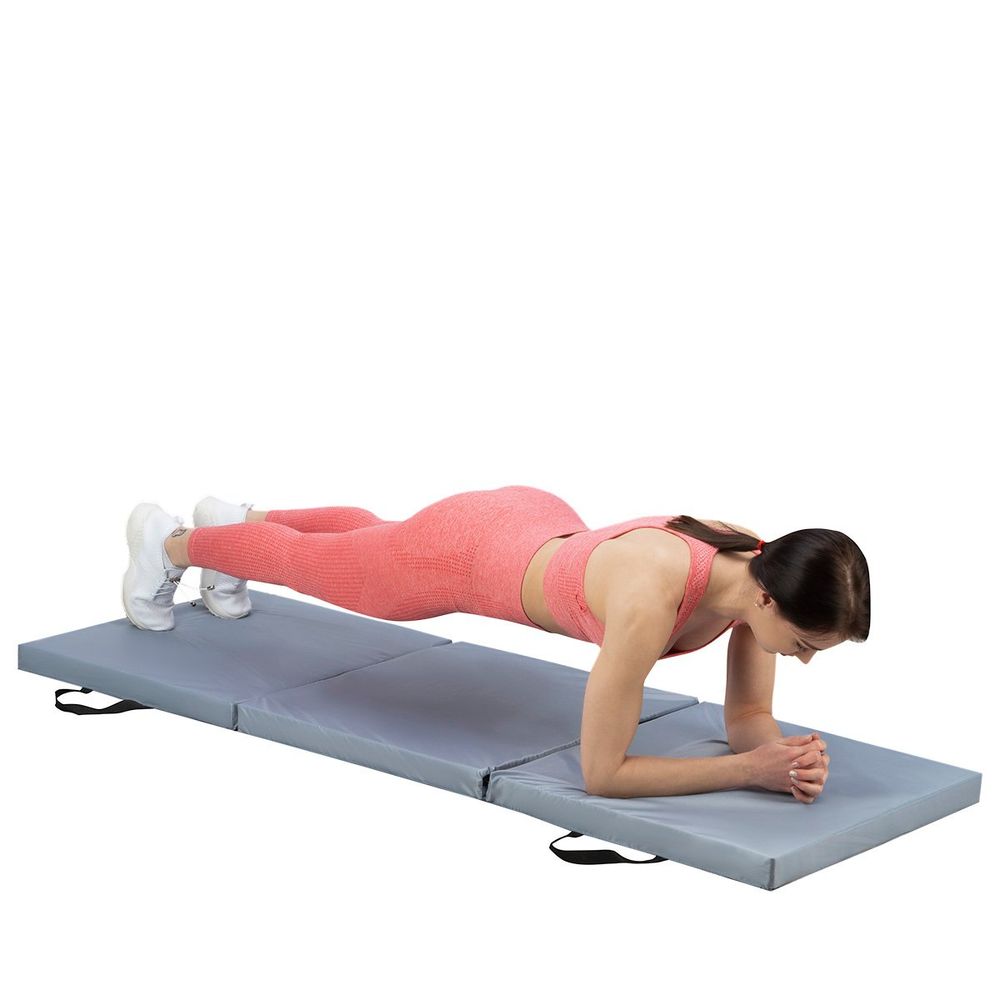 Mgs02 gimnastički sklopivi madrac 1800x600mm sivi hms premium slika 5