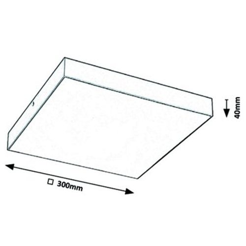 Rabalux Tartu,spoljna plafonska.,LED24W,crna,kvadratna slika 5