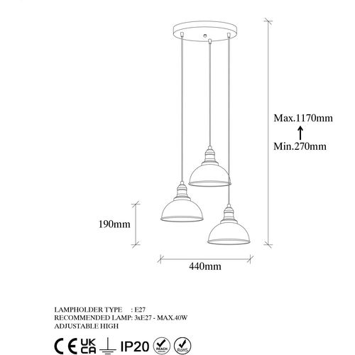 Opviq Luster, 942FLG1628 slika 6