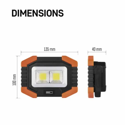 LED COB baterijska IP43 lampa 350lm, 3xAA Emos P4112 slika 3