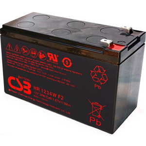 CSB 12V-9Ah, HR1234W Olovna VRLA baterija, 152×65×99, 2.5KG, BLACK