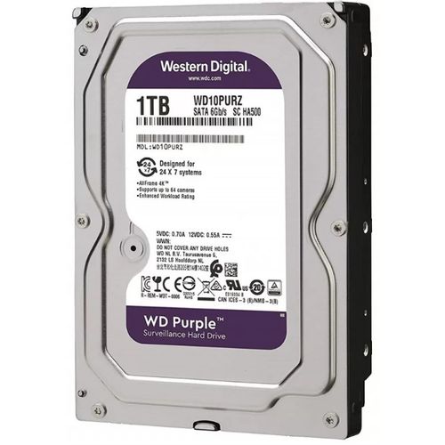 HDD 3.5 ** 1TB WD10PURZ WD Purple 24/7 5400RPM 64MB SATA3 slika 1