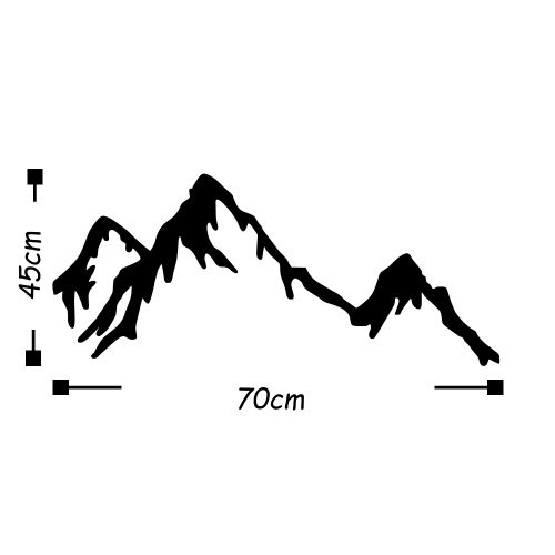 Wallity Metalna zidna dekoracija, Mountain slika 3